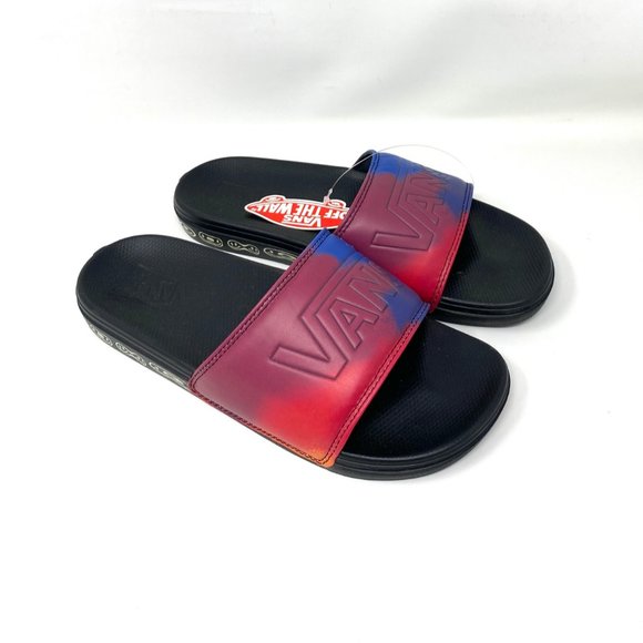🔥HOT SALE🔥VANS Women's Size VN0A5HF59CD La Costa Sliders Black Blue Red Sandal - Picture 4 of 12